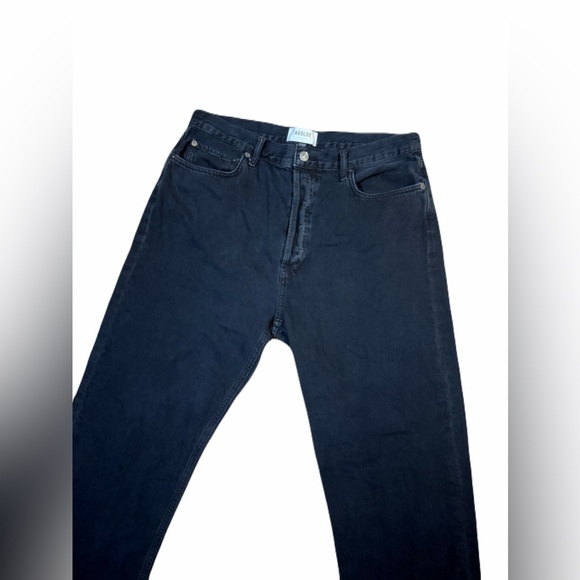 AGOLDE women’s black wash jeans size 31, 30.5” inseam high waist lose fit - Picture 2 of 11